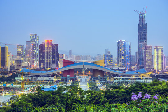 Shenzhen, China Civic Center Skyline