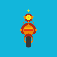 Cartoon Cute Robot Isolated On Background