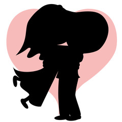 Hug collection - Bride and bridegroom (silhouette).