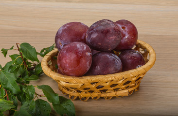 Fresh plums