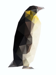 Polygon abstract illustration of penguin