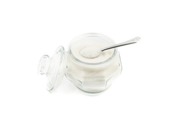 sugar  in glass jar