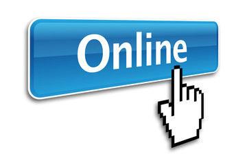 Online icon with computer cursor