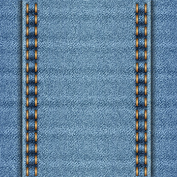 Denim texture with two parallel seams