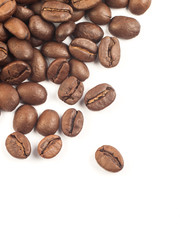 Coffee beans isolated on white background