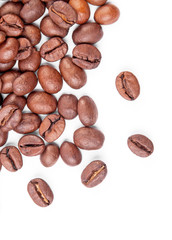 Coffee beans isolated on white background