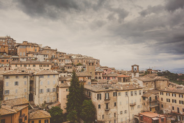 Naklejka na ściany i meble Perugia skyline seen