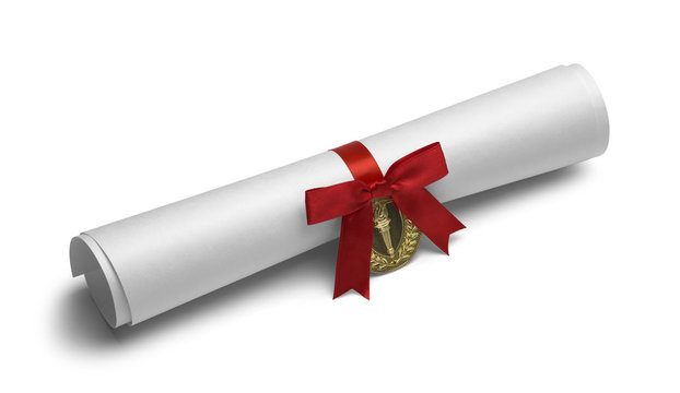 Diploma Torch Red Bow