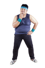 Man thinking the way to lose weight 3