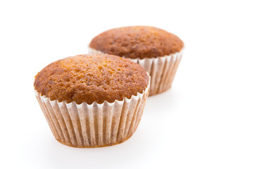 Banana cakes isolated on white