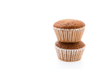 Banana cakes isolated on white