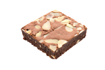Brownie isolated on white