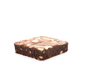 Brownie isolated on white