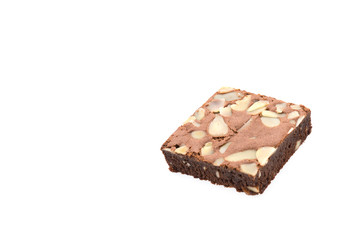 Brownie isolated on white