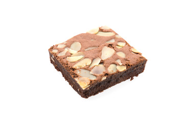 Brownie isolated on white