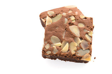 Brownie isolated on white