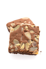 Brownie isolated on white