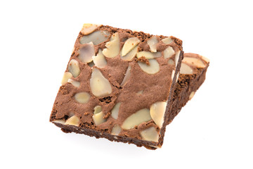 Brownie isolated on white