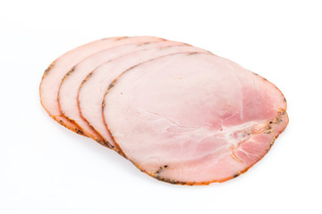 Ham isolated on white