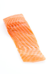 Salmon meat isolated on white