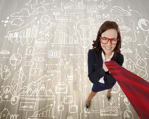 Fototapeta premium Funny businesswoman