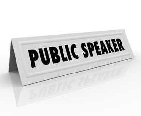 Public Speaker Words Name Tent Card Guest Speech Panelist