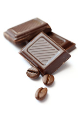 Chocolate and coffee beans
