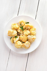 Cauliflower baked with egg