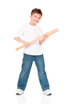 Boy With Baseball Bat