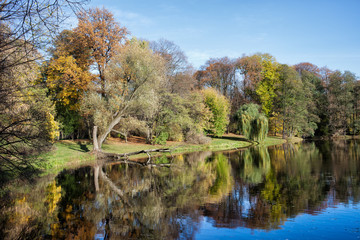 Fototapeta na wymiar Skaryszewski Park in Warsaw