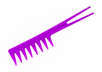 purple hair comb