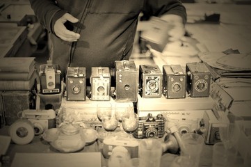 old, retro cameras - ancient photography