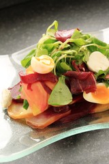 white beetroot and watercress salas