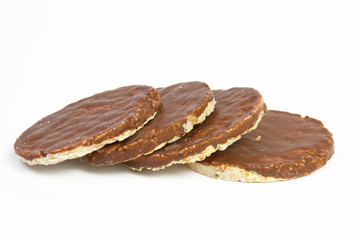 Wheat slices with chocolate