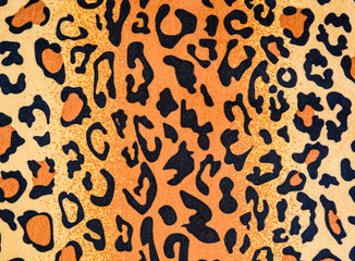 texture of leopard leather fabric