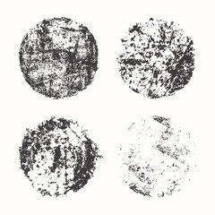 Set of grunge circles, vector illustration