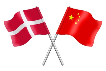 Flags: Denmark and China