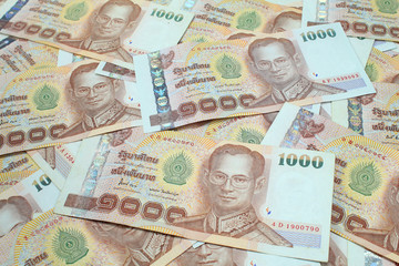 1000 baht banknotes - obrazy, fototapety, plakaty