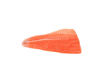 Fresh sliced red fish salmon.