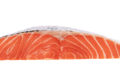 Raw uncooked salmon fish.