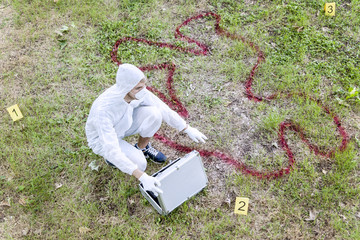 reliefs in a crime scene