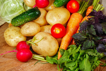Fresh ripe vegetables