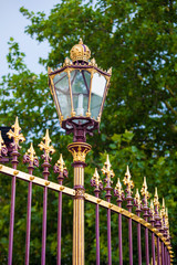 Congress Center golden fence and architecture detail in Vienna