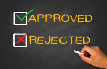 approved not rejected concept with checkbox