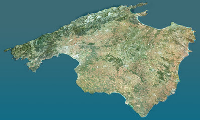 Vista aerea dell'isola di Maiorca, Baleari, Spagna