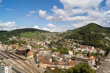 Fototapeta na wymiar [Europa - Schweiz] Stadt Baden von Oben