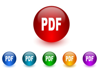 pdf icon vector set