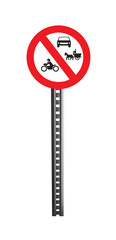 Traffic Warning Signboard - isolated