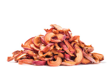 Dried apples isolated on white background