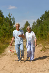 Mature couple in forest